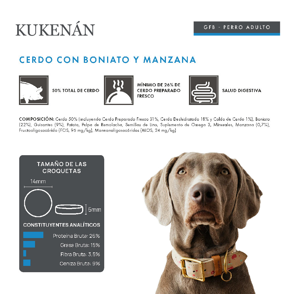 Kukenán Dog Adult Cerdo con Boniato y Manzana