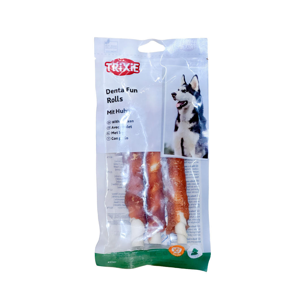 3 Rollitos con Pollo Denta Fun, 17 cm, 140 g