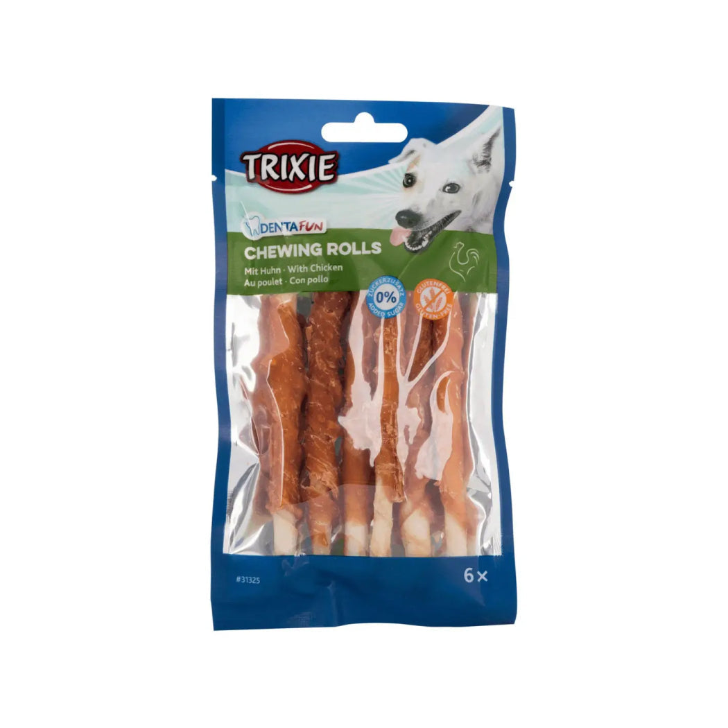 6 Rollitos con Pollo Denta Fun, 12 cm, 70 g