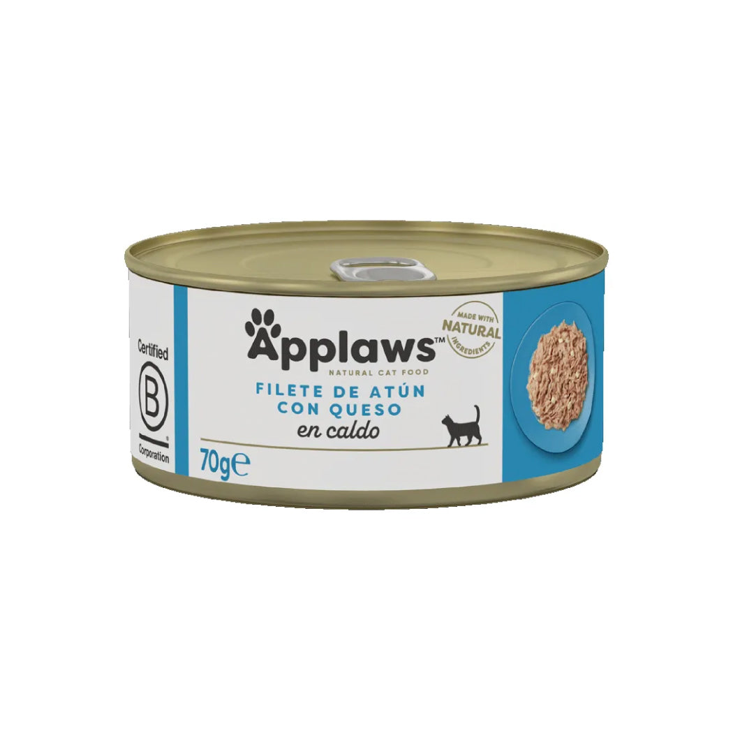 APPLAWS CAT LATA ATUN CON QUESO 70GR