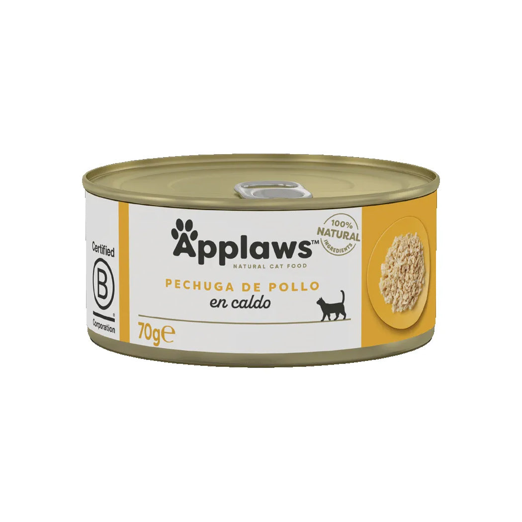 APPLAWS CAT LATA PECHUGA POLLO 70GR