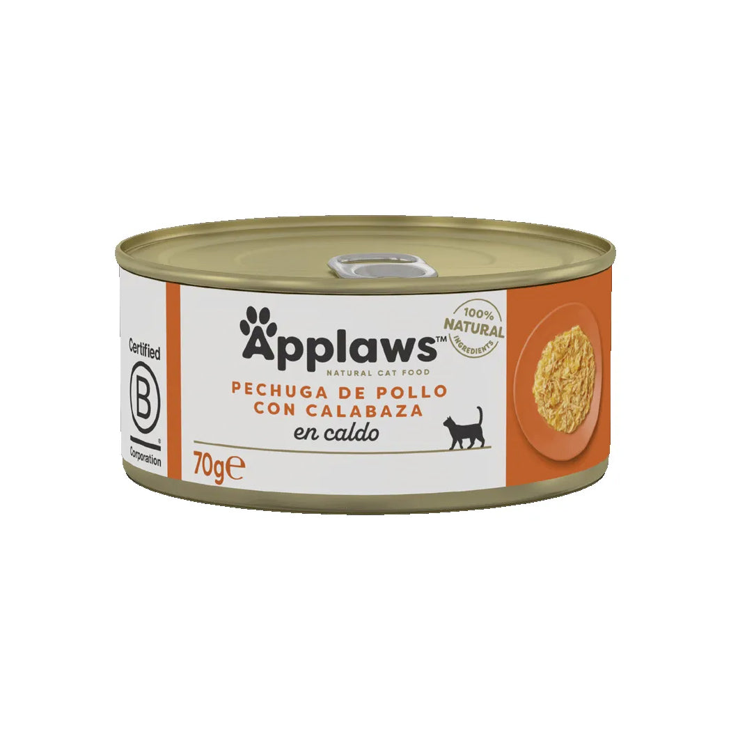 APPLAWS CAT LATA POLLO CON CALABAZA 70GR