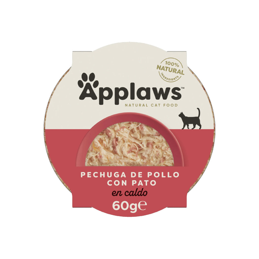 APPLAWS CAT TARRINA PECHUGA POLLO Y PATO 60GR