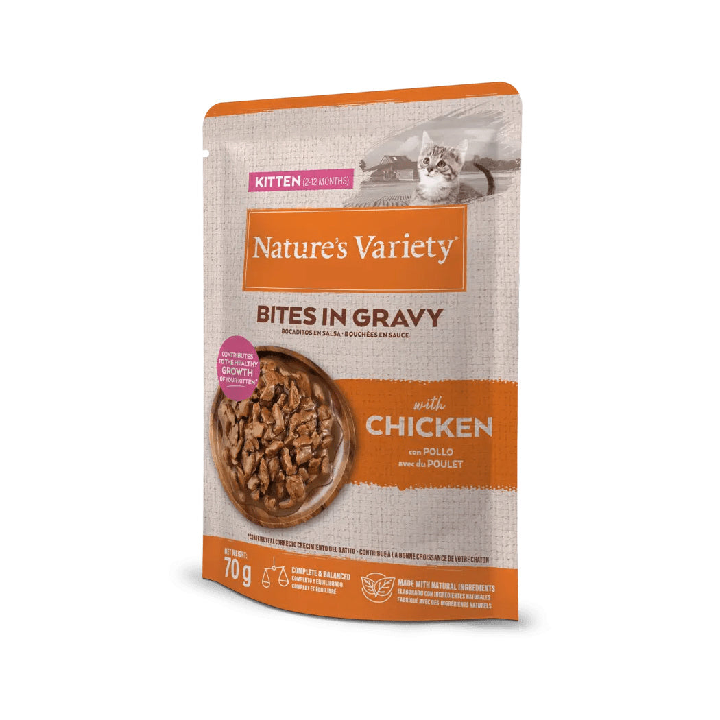 Bocaditos en salsa para gatitos con Pollo 70g