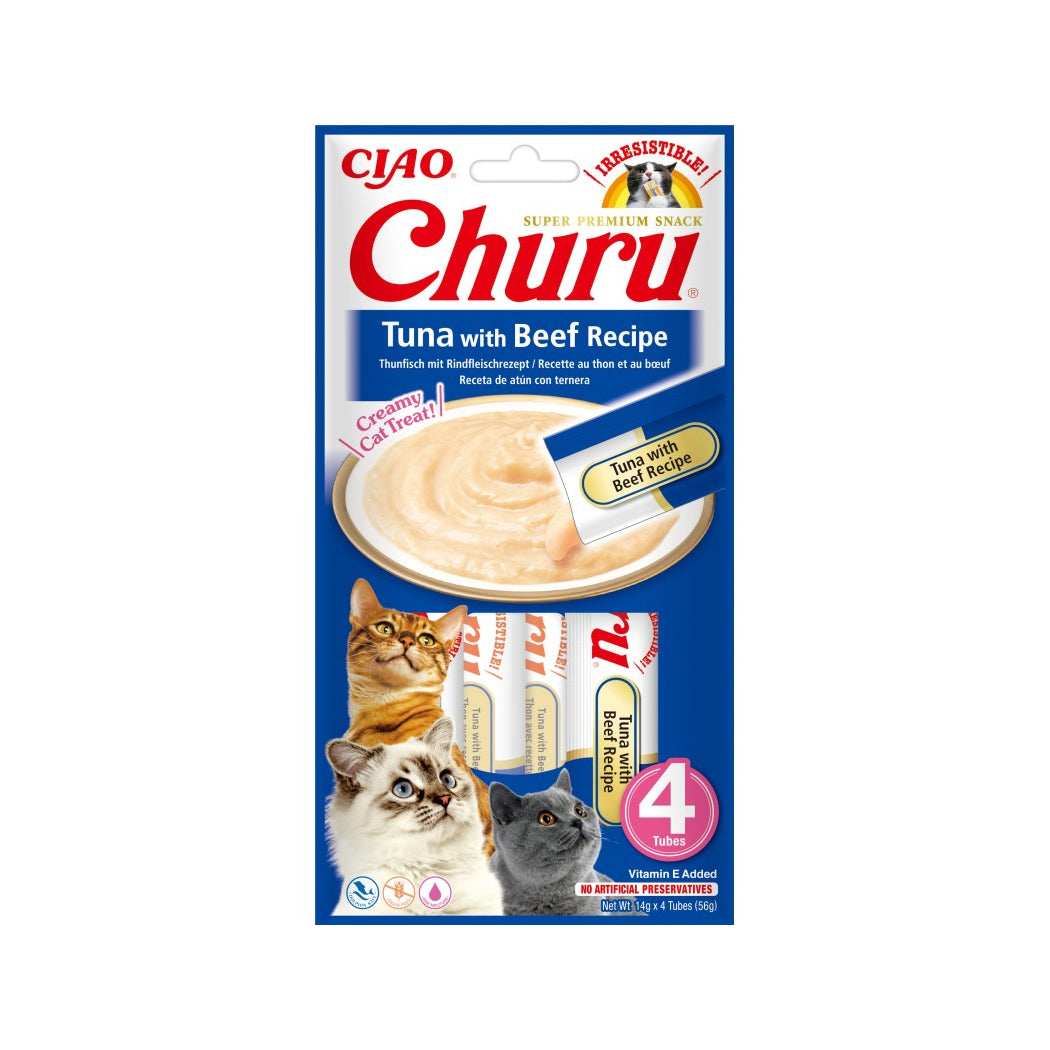 CHURU CAT ATUN CON TERNERA 4x14g