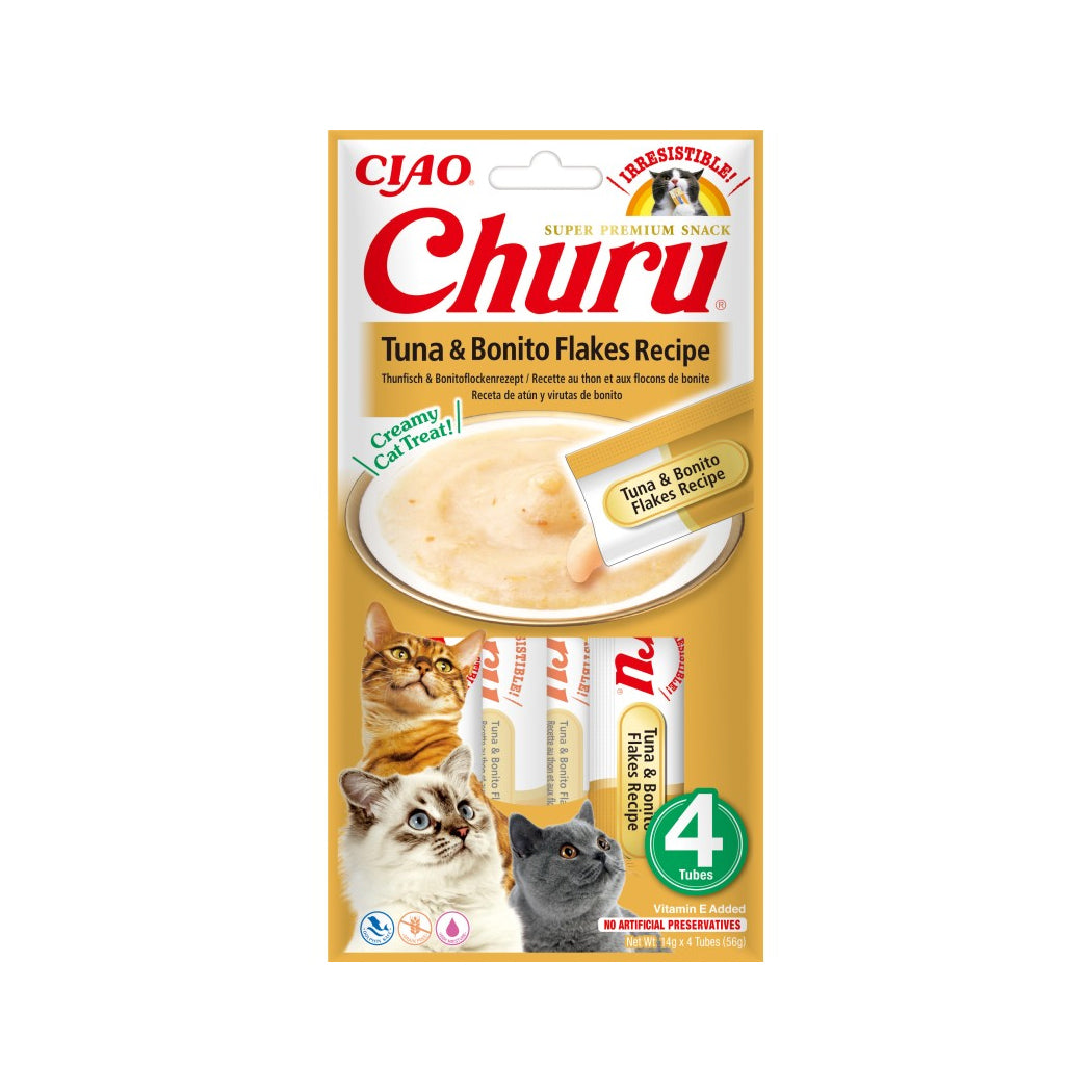 CHURU CAT ATUN CON VIRUTAS DE BONITO 4 X 14 GR