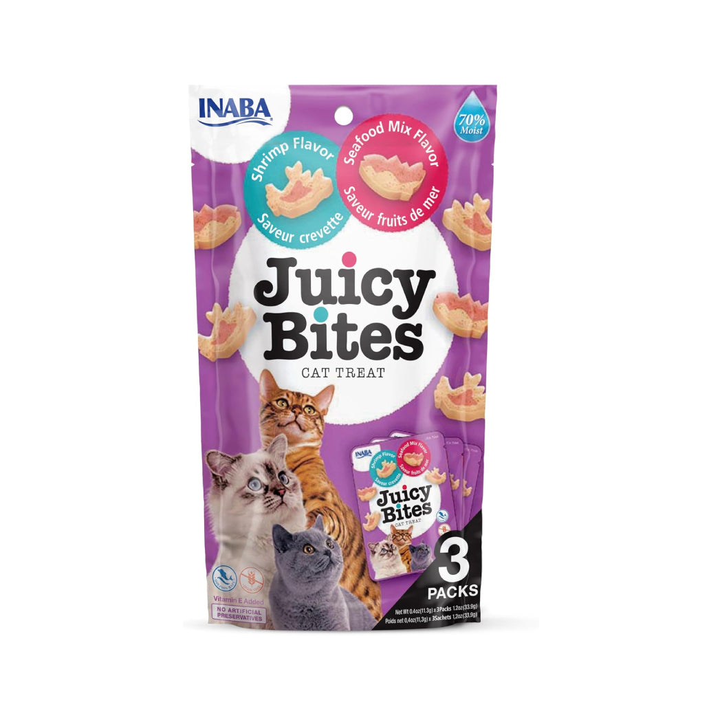 CHURU CAT JUICY BITES GAMBA Y MARISCO 3 X 11G