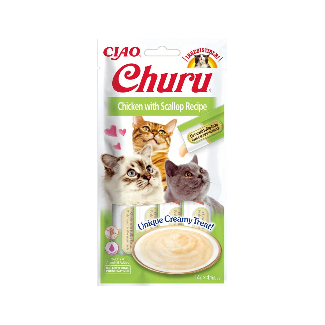 CHURU CAT POLLO CON VIEIRA 4 X 14 GR