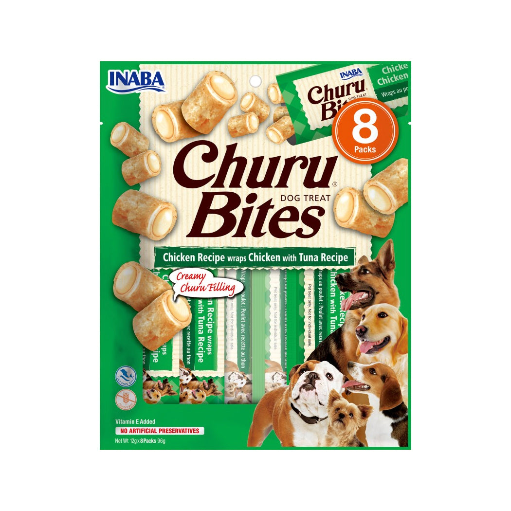 CHURU DOG BITES POLLO CON ATUN 8 X 12 GR