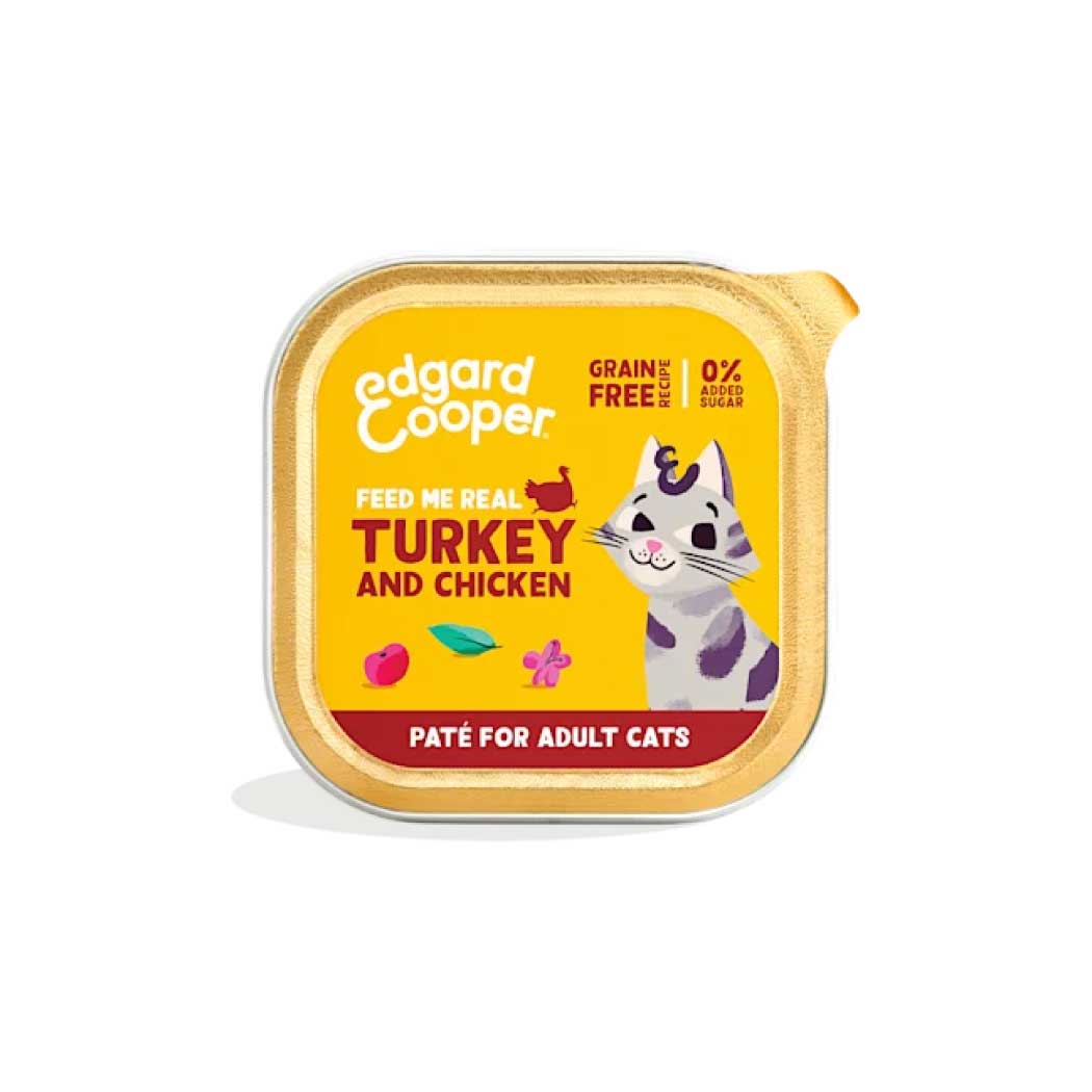 Edgard & Cooper Cat Tarrina con Pavo y pollo en Paté