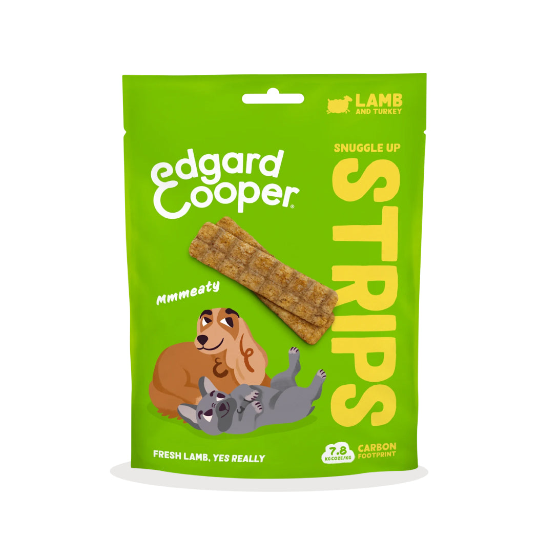 Edgard & Cooper Tiras de Cordero y Pavo 75g