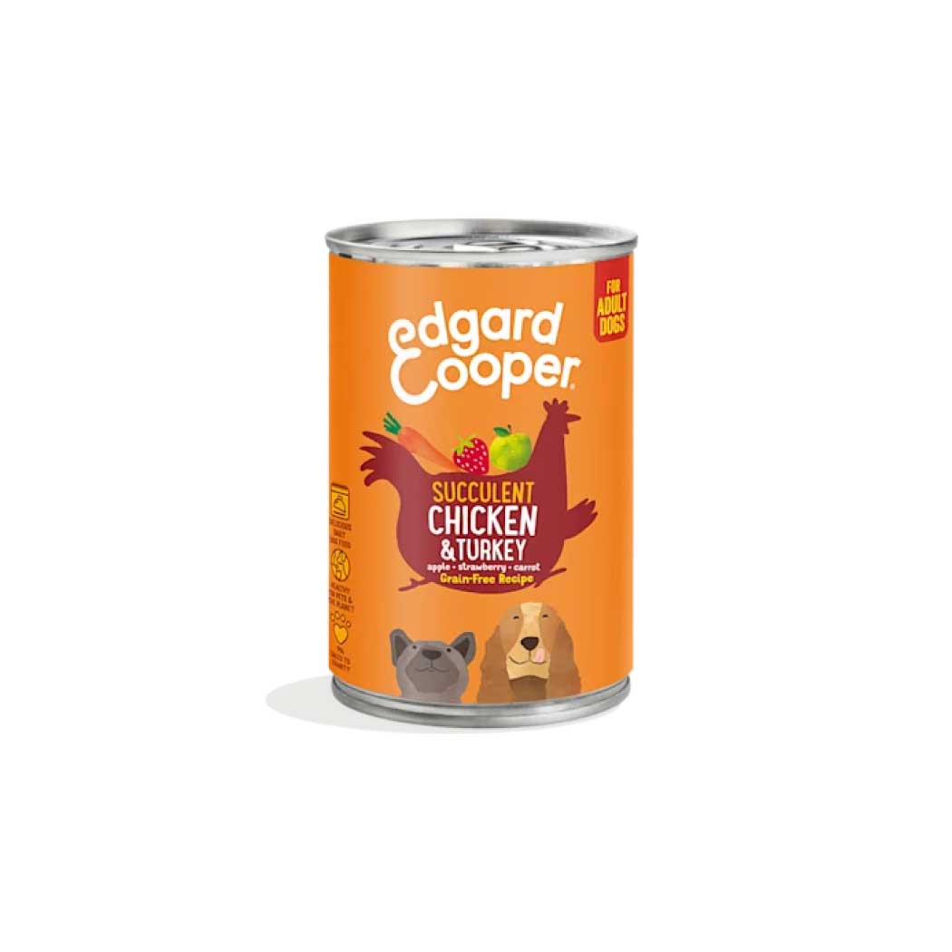 Edgard & Cooper lata perro Pollo y pavo manzana 400 g