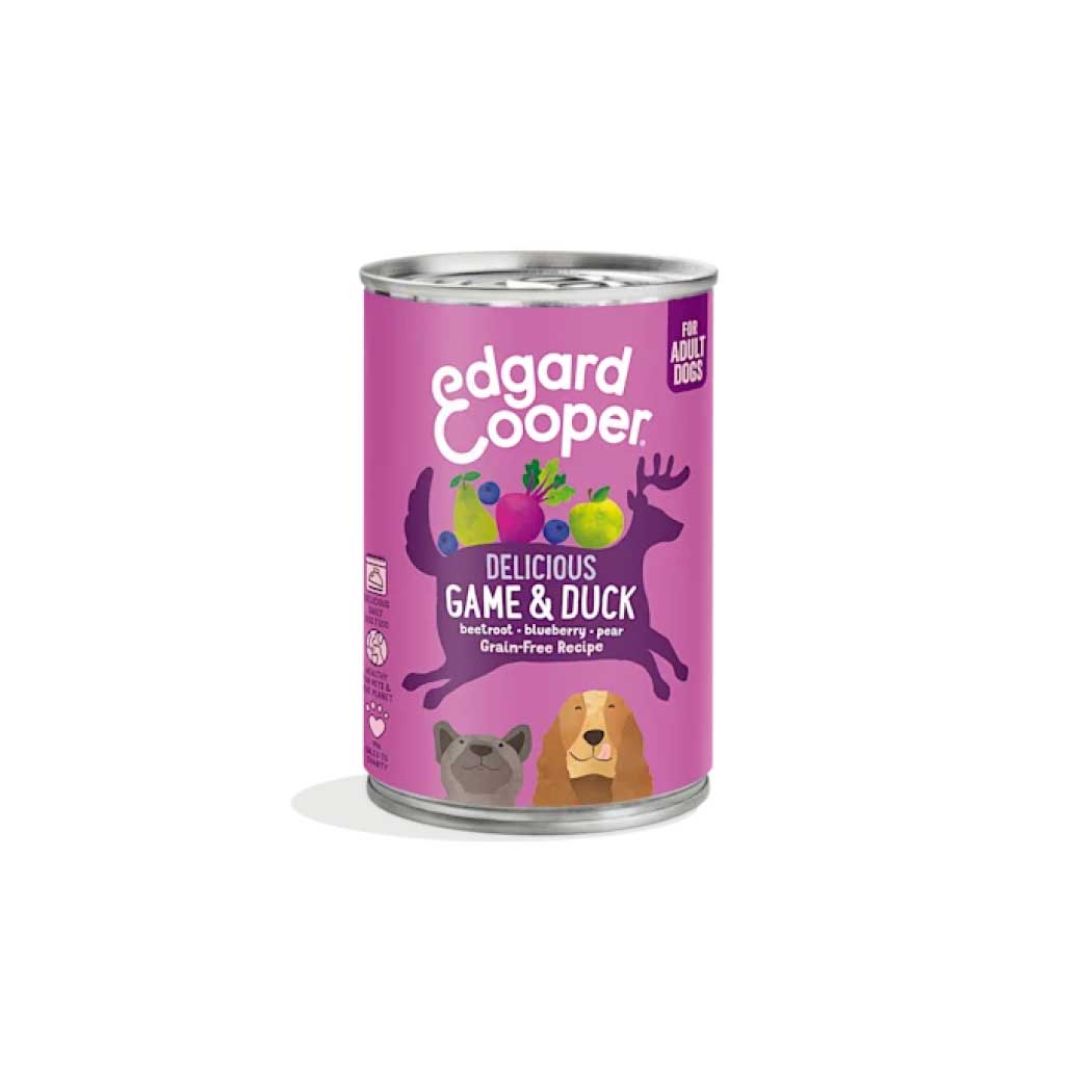 Edgard & Cooper lata perro Venado y pato 400 g