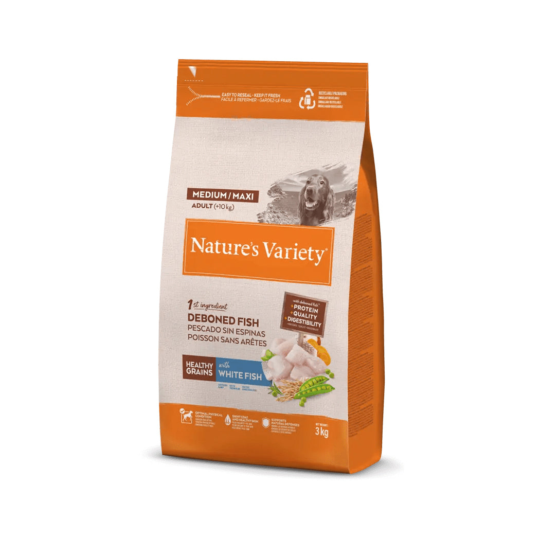 HEALTHY GRAIN ADULT MED/MAXI PESCADO BLANCO