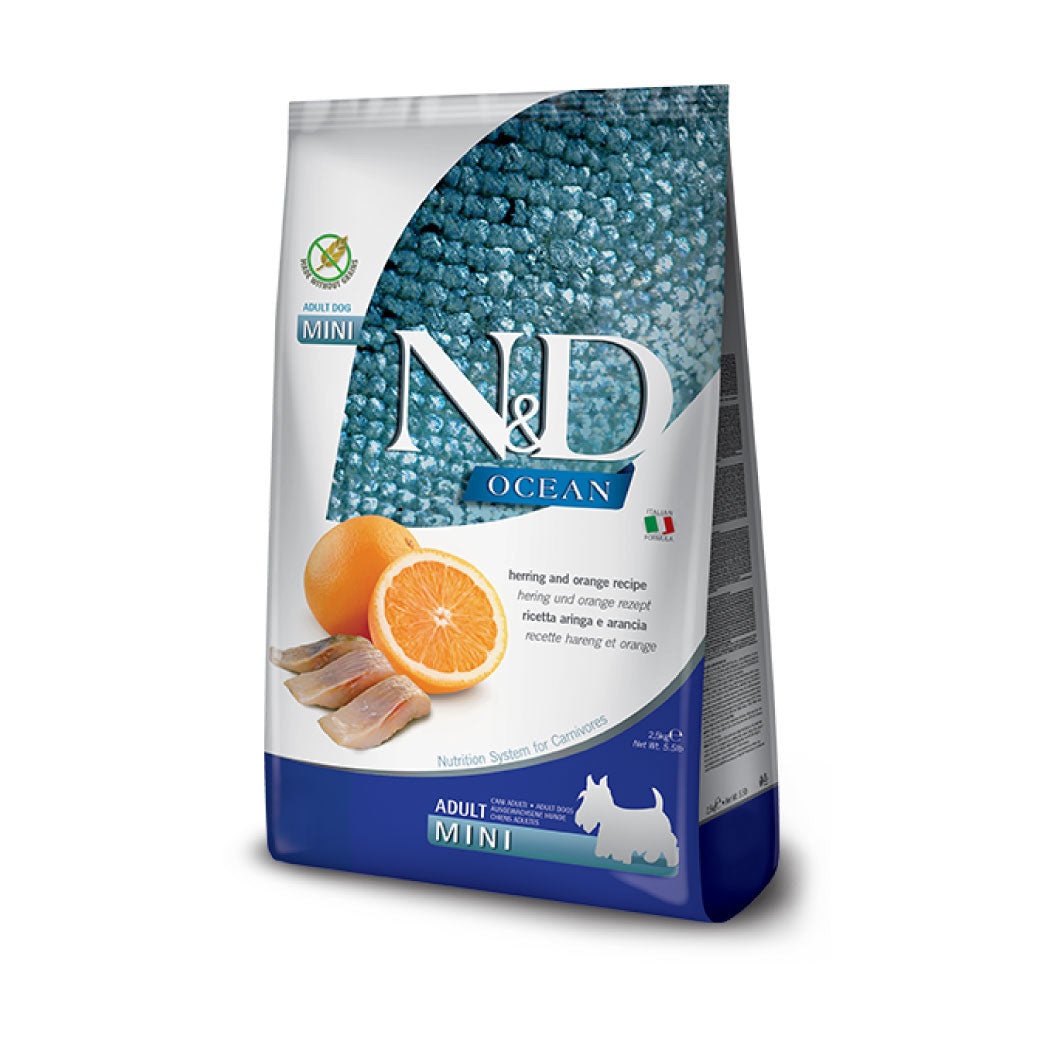 N&D Ocean Mini con arenque y naranja