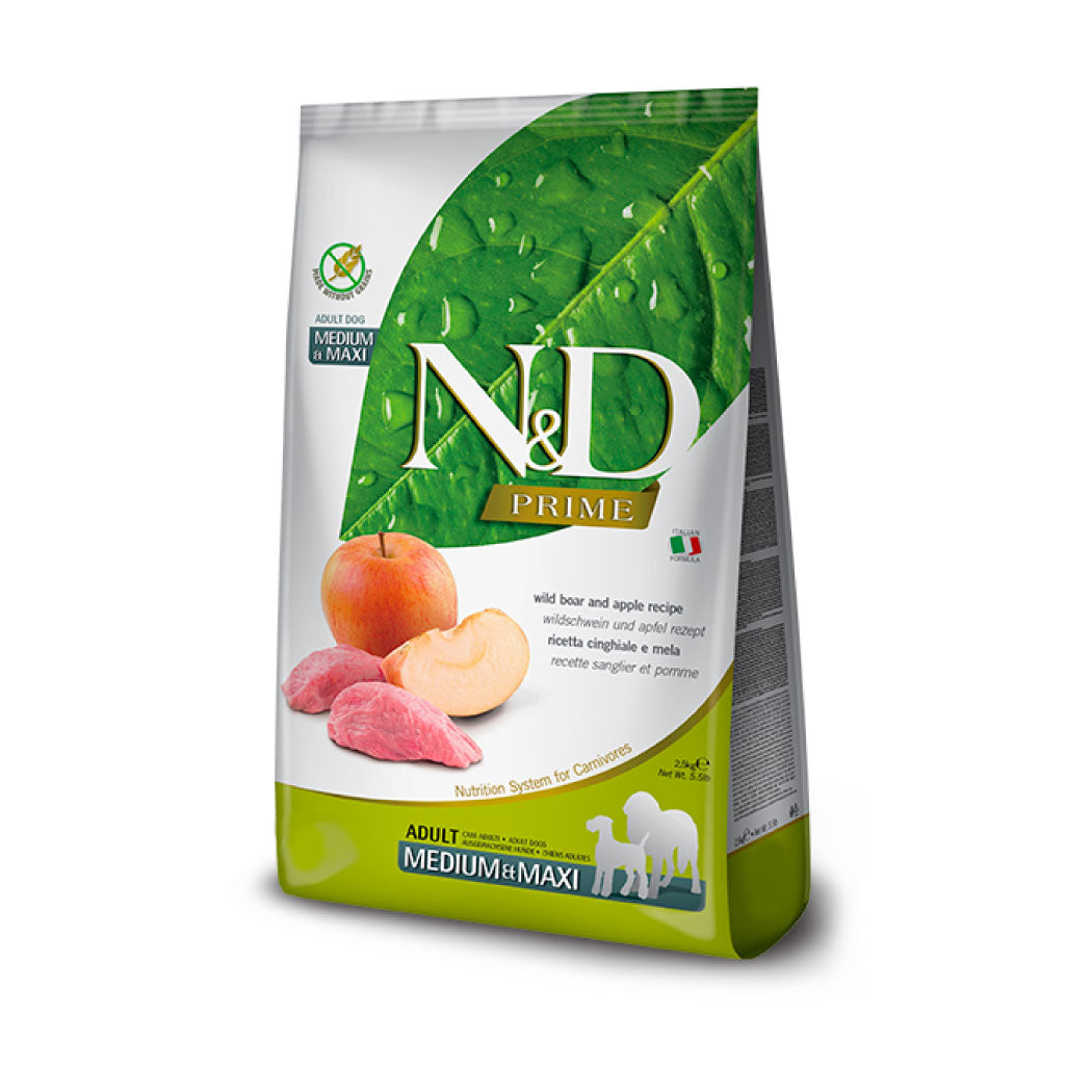 N&D Prime Medium & Maxi con jabalí y manzana