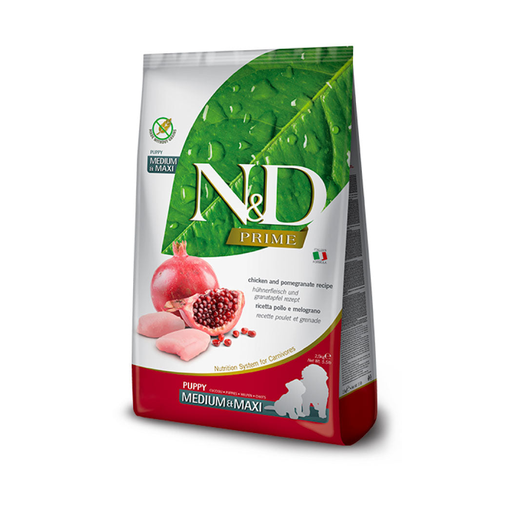 N&D Prime Puppy Medium & Maxi con Pollo y granada