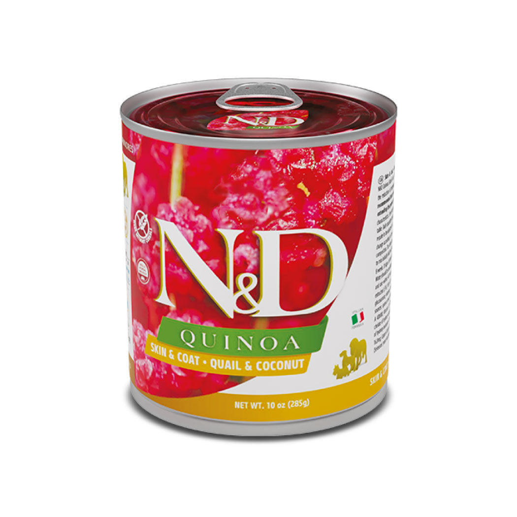 N&D Quinoa Skin & Coat · Quail & Coconut 285g