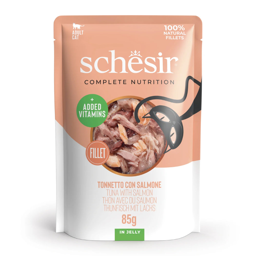Schesir Atún con Salmón pouch en gelatina 85g