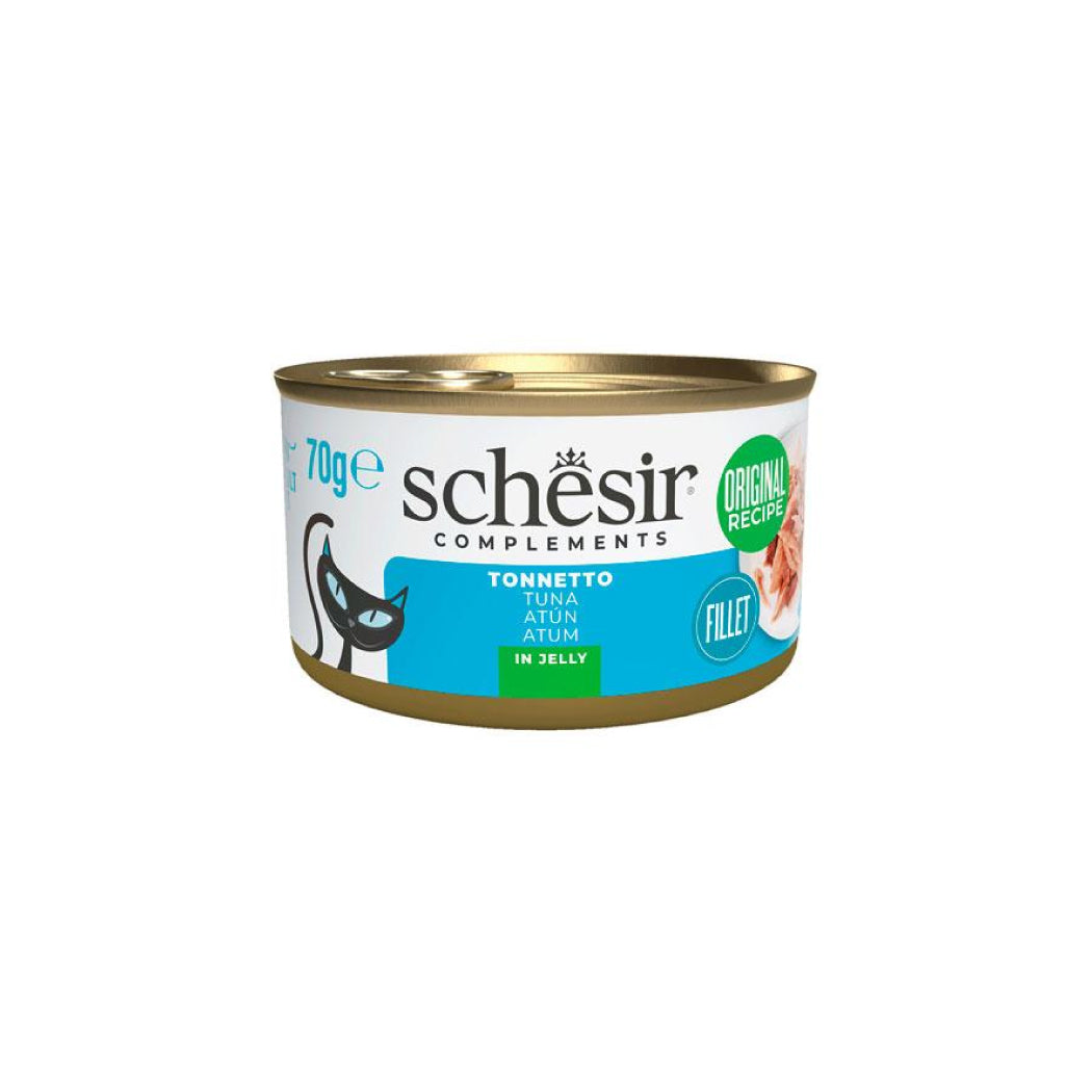 Schesir lata gato complementario Atún en gelatina 70g