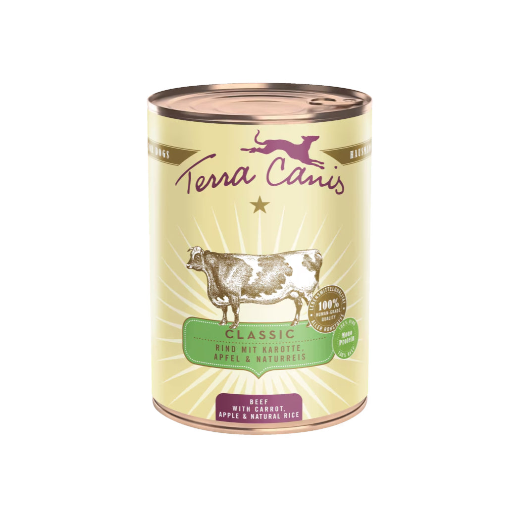 Terra Canis Classic Buey con zanahoria, manzana y arroz integral 400g
