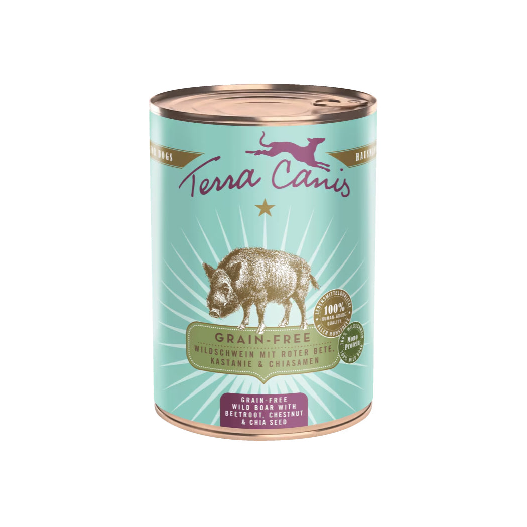 Terra Canis Grain-free Jabalí con remolacha, castaña y semillas de chía 400g