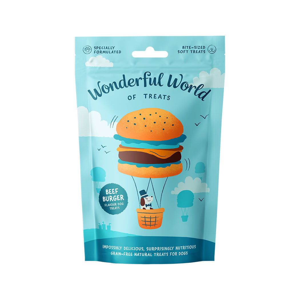 Wonderful World Snack para perros adultos burger beef 50g