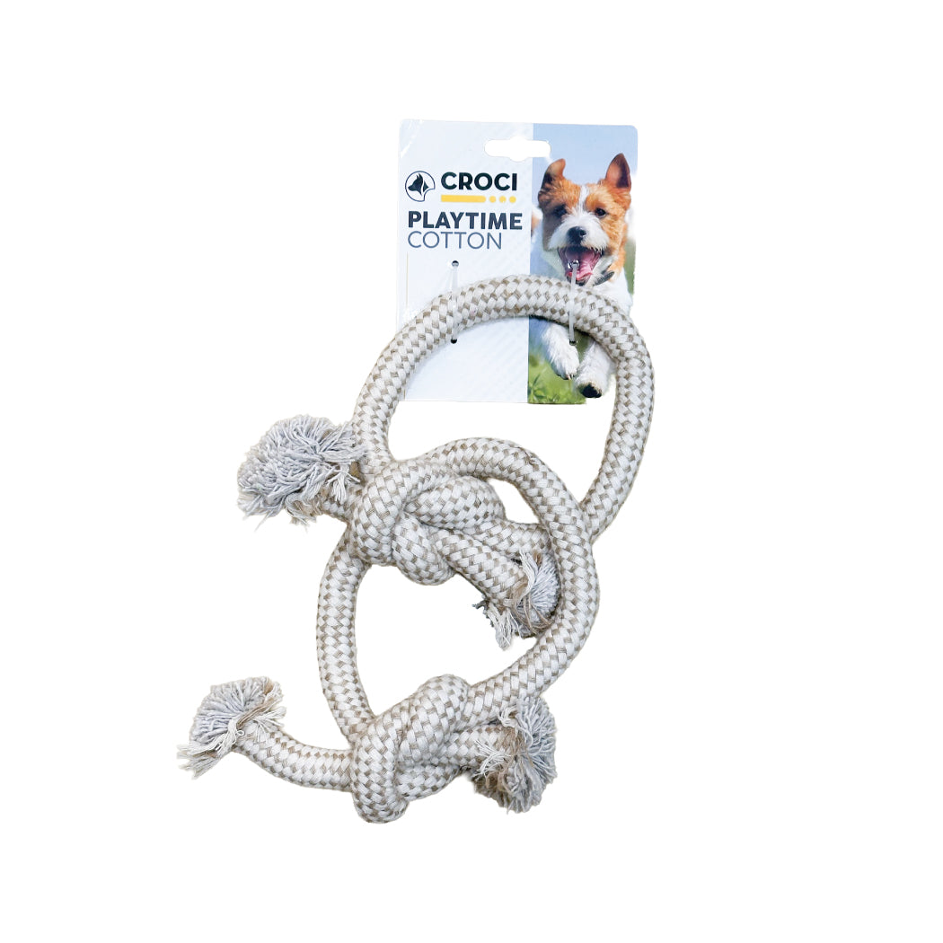 COTTON BONE ECO RING W/KNOT 16x32CM