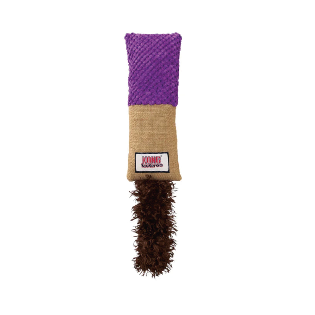 Peluche con tejido de arpillera y catnip para gatos Kickeroo Kong