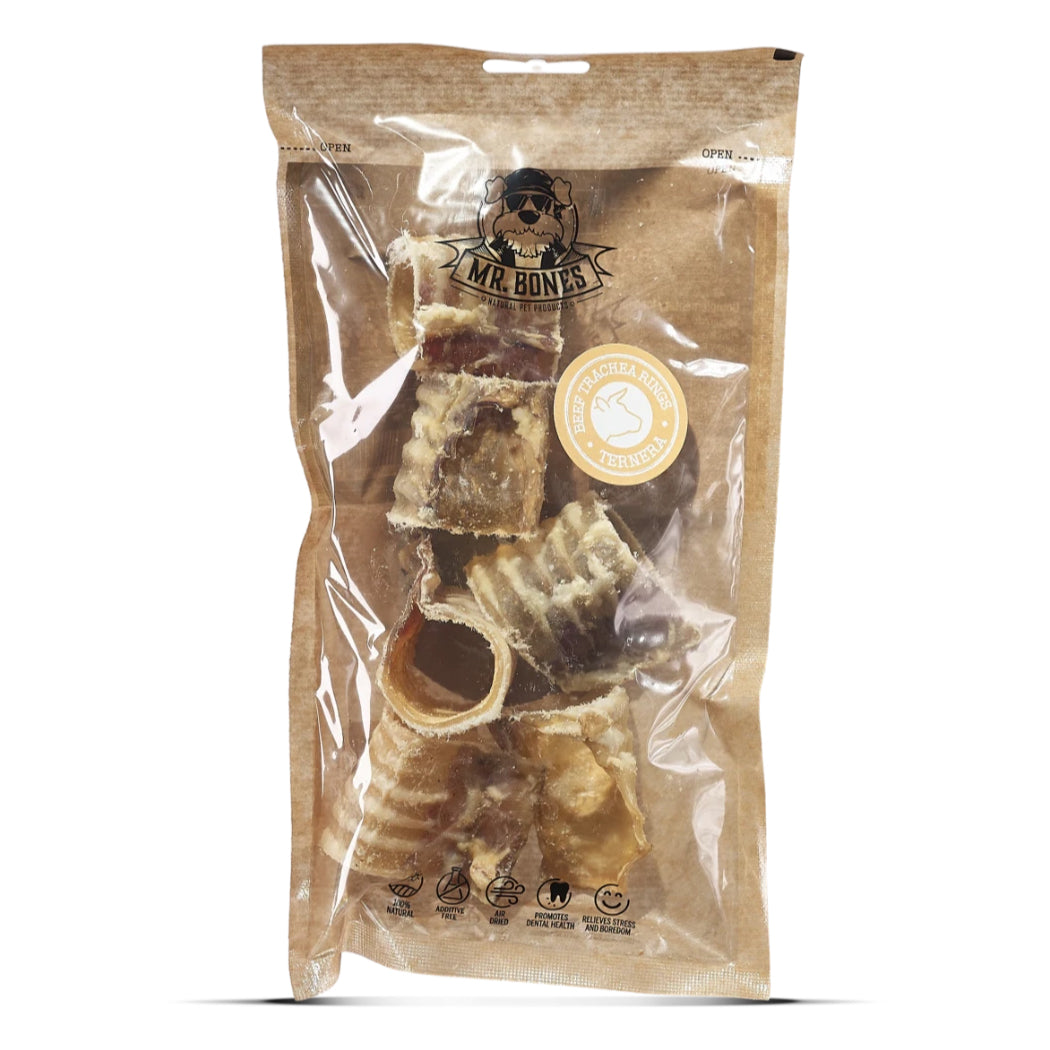 Mr Bones snack dental Tráquea de ternera aros