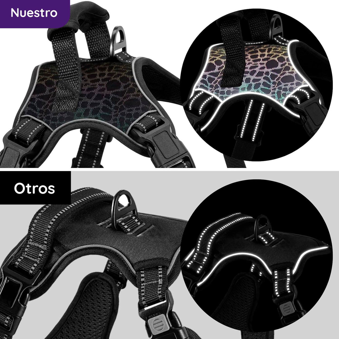 Arnés Reflactante para Perros Sin Tirar