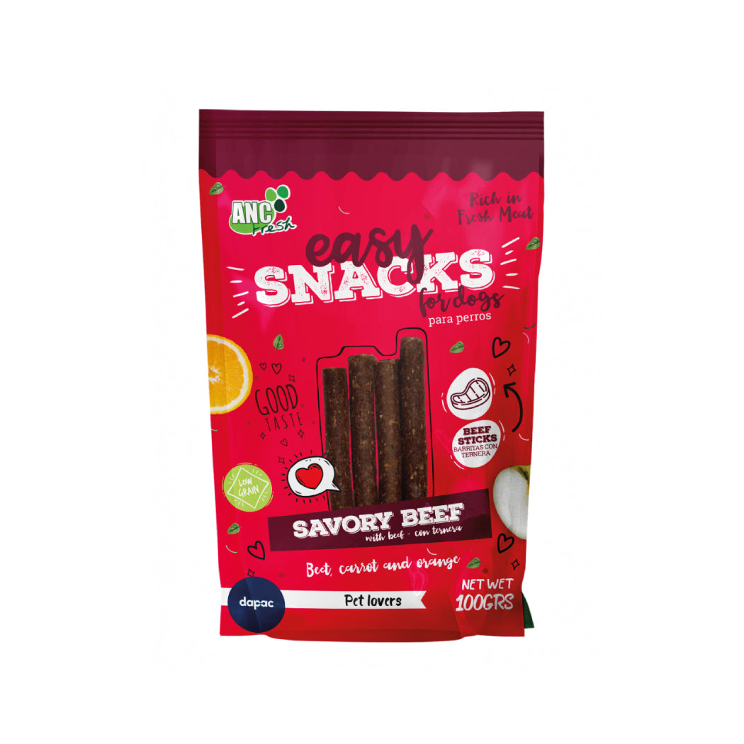 Fresh Easy Snacks Savory Beef para perros 100 g