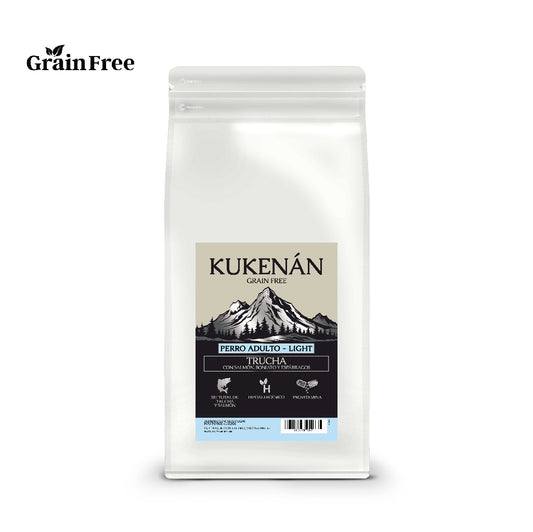 PIENSO GRAIN FREE TRUCHA CON SALMÓN, BONIATO Y ESPÁRRAGOS KUKENÁN