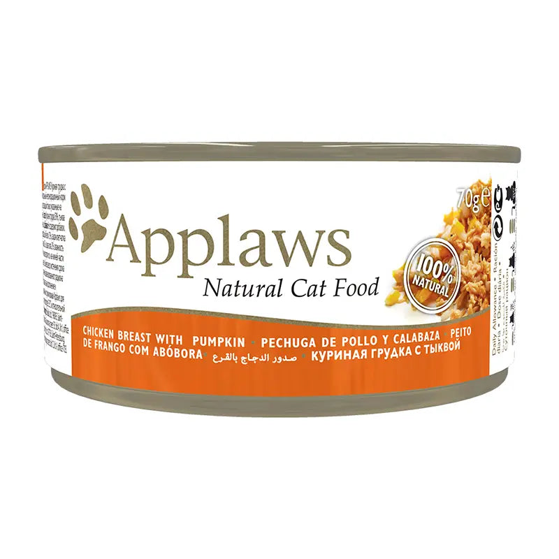 APPLAWS CAT LATA POLLO CON CALABAZA 24X70GR