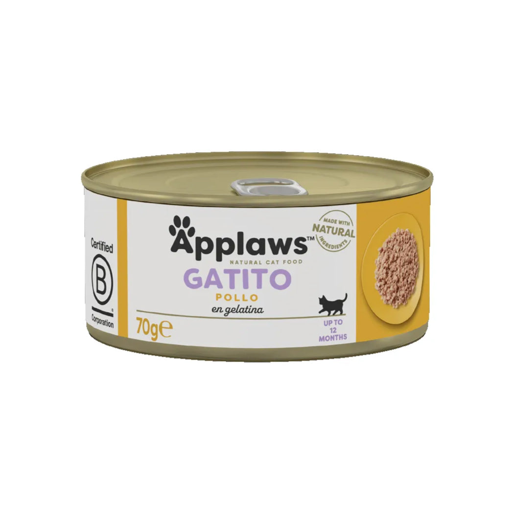 APPLAWS CAT LATA KITTEN PECHUGA DE POLLO 70GR