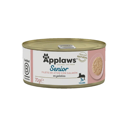 APPLAWS CAT SENIOR LATA ATUN Y SALMON 70GR