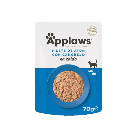 APPLAWS CAT SOBRE ATUN Y CANGREJO EN CALDO 70GR