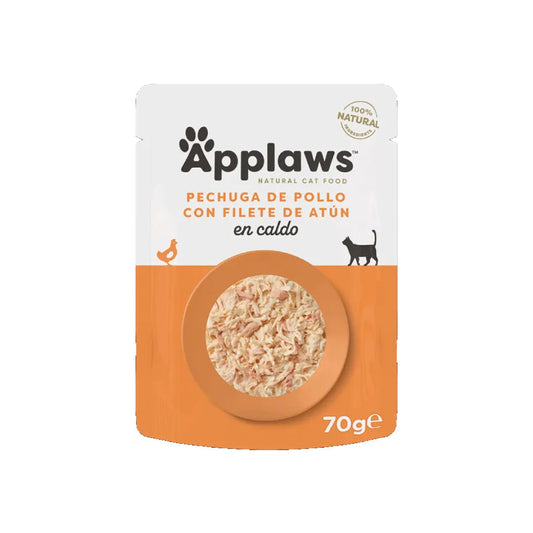 APPLAWS CAT SOBRE PEGUGA DE POLLO Y FILETE DE ATUN 70GR