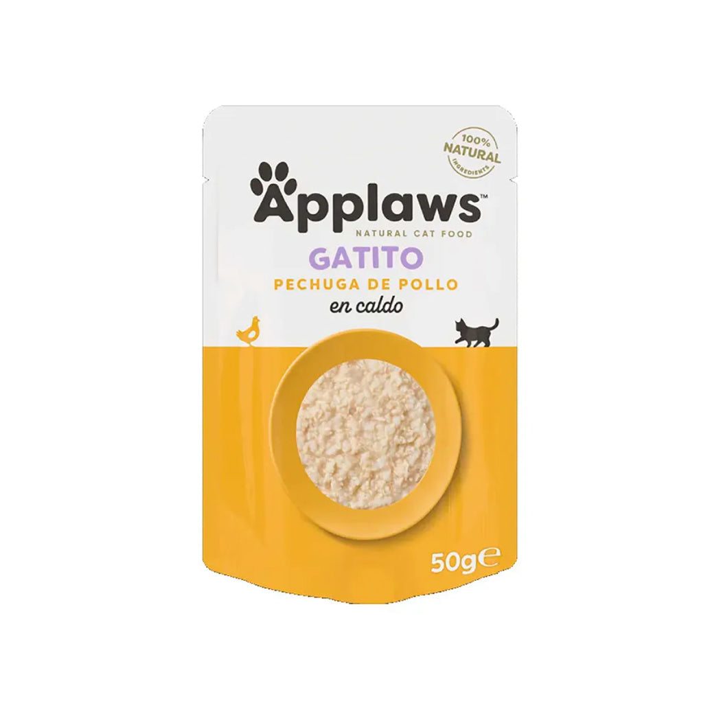 APPLAWS KITTEN SOBRE PECHUGA DE POLLO EN CALDO 50GR