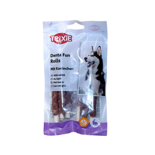 Anillos masticables conejo DentaFun, 12 cm, 6 ud/70 g