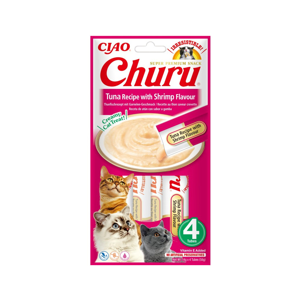 CHURU CAT ATUN CON GAMBA 4 X 14 GR