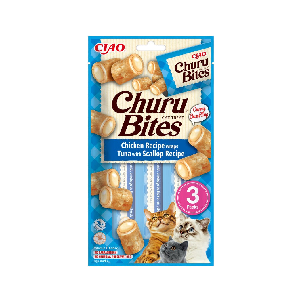 CHURU CAT BITES ATUN CON VIEIRA 3 X 10 GR