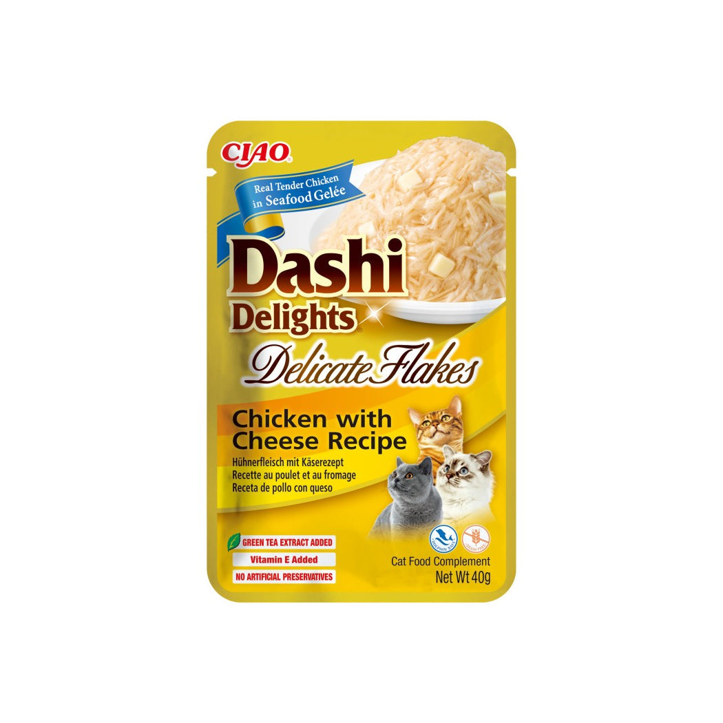 CHURU CAT DASHI DELICATE FLAKES POLLO Y QUESO 40 GR