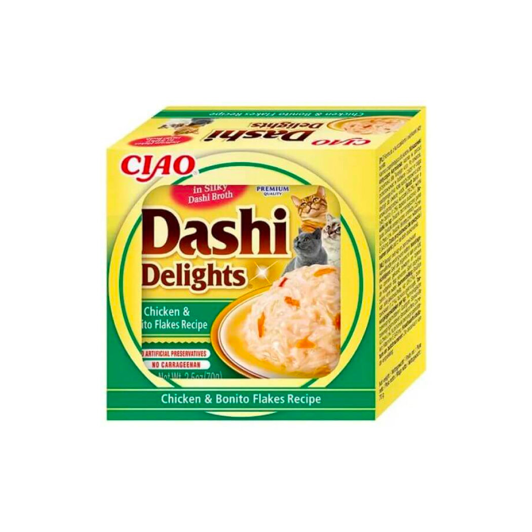 CHURU CAT DASHI POLLO CON COPOS DE BONITO 70 GR