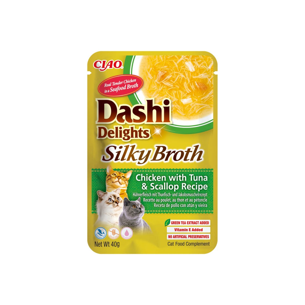 CHURU CAT DASHI SILKY BROTH POLLO, ATUN Y VIEIRA 40 GR