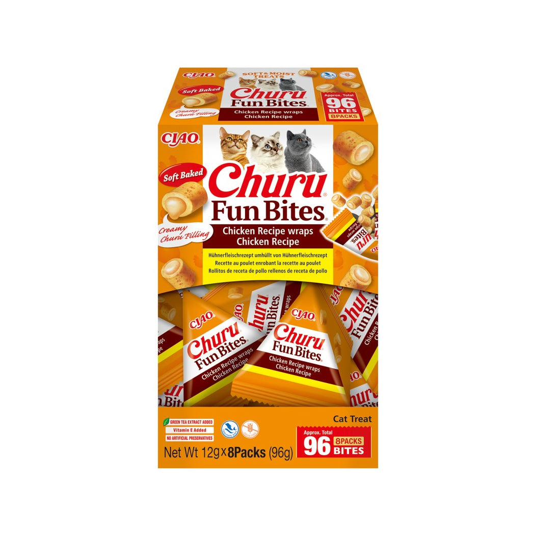 CHURU CAT FUN BITES POLLO CAJA 12 GR X 8 PACKS (96 GR) EU741