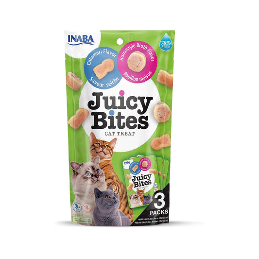 CHURU CAT JUICY BITES CALAMAR Y CALDO CASERO 3 X 11G