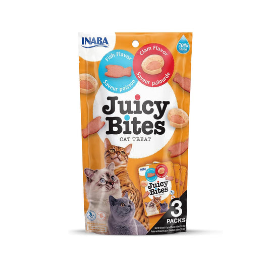 CHURU CAT JUICY BITES PESCADO Y ALMEJA 3 X 11G