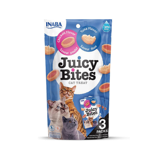 CHURU CAT JUICY BITES POLLO Y ATÚN 3 X 11G
