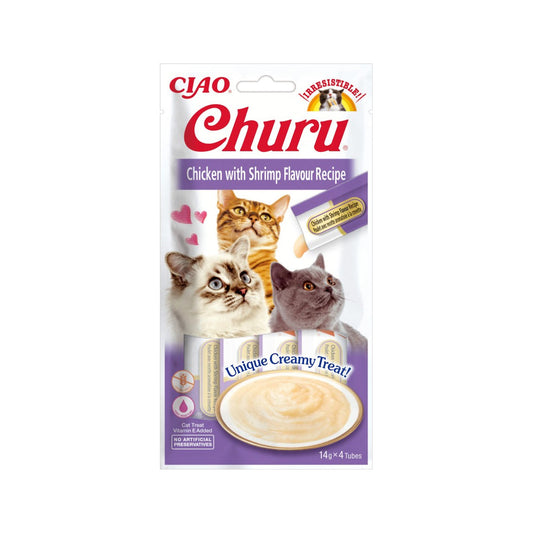 CHURU CAT POLLO CON GAMBA 4 X 14 GR